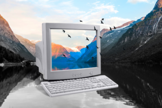 computer showing best free stock image websites
